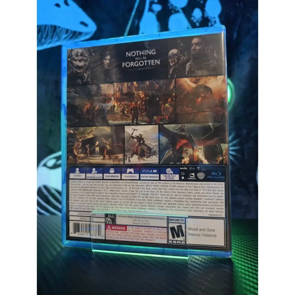 Sony PlayStation 4 WB Middle Earth Shadow Of War 2017